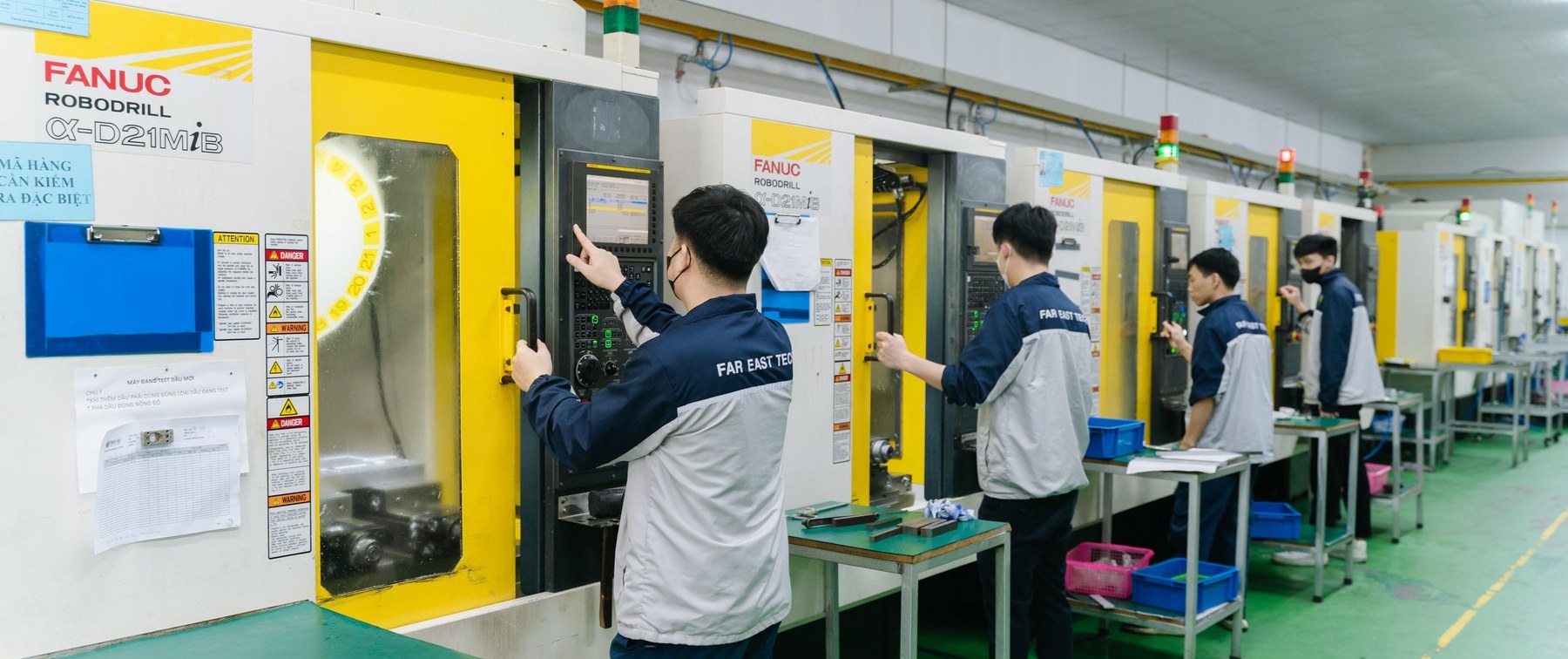 FANUC RoboDrill tapping line at Factory 04